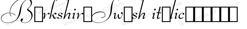 BerkshireSwash italic字体转换